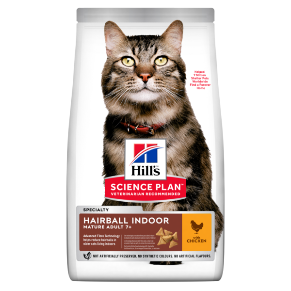 SP Feline Hairball & Indoor Senior Chicken kačių ėdalas su vištiena